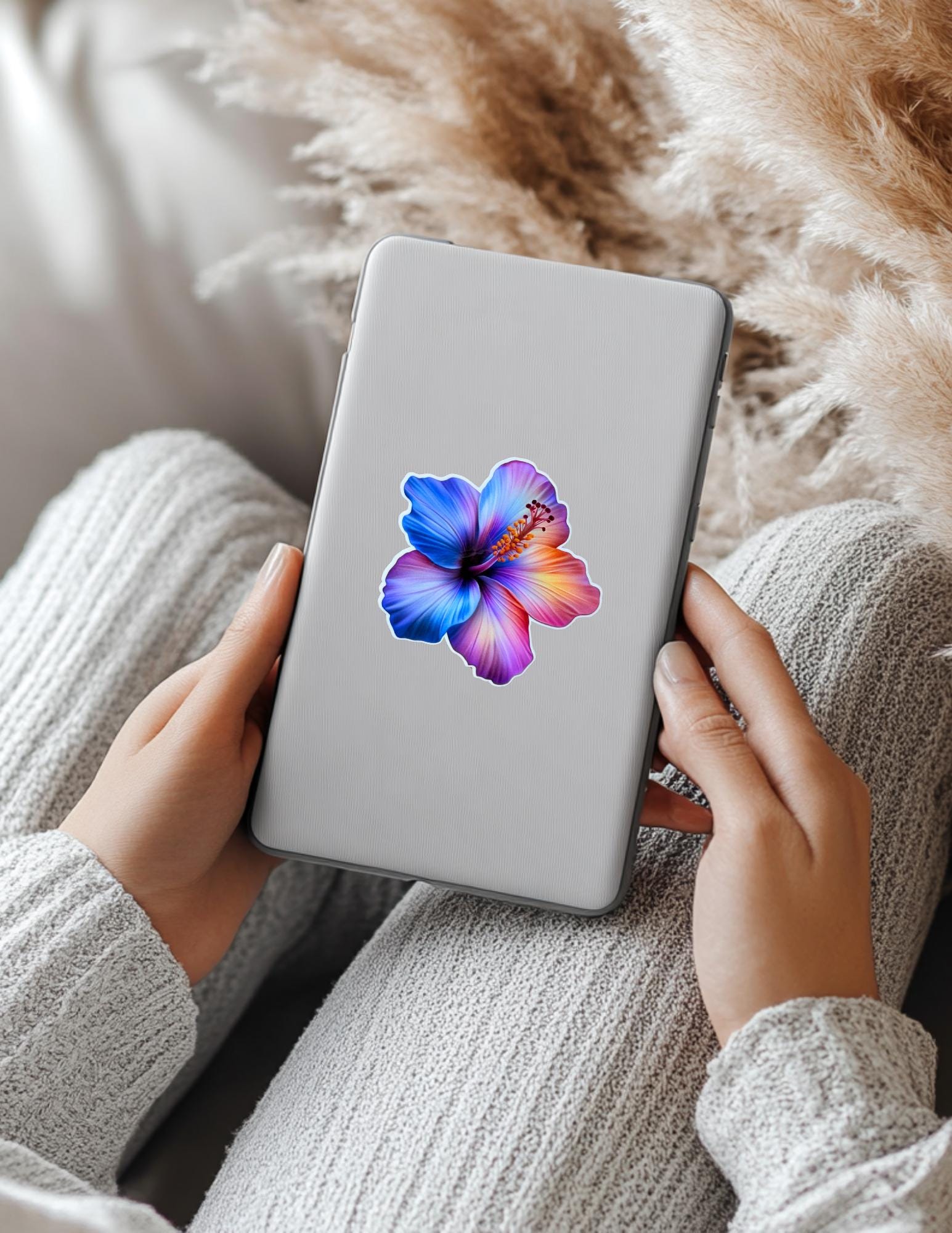 Tropical Hibiscus Butterfly Sticker Bundle — 3 Stickers __etsy:6868044263