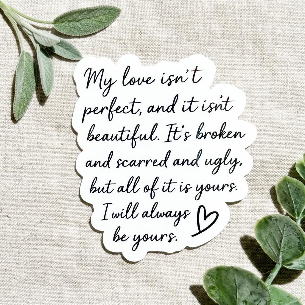 Under Your Scars Sticker: Dark Romance Book Quote Vinyl Decal __etsy:8157677957