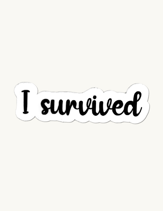 "I Survived" & "Blessed" Sticker Bundle | Faith Resilience Inspirational Decal Pack
