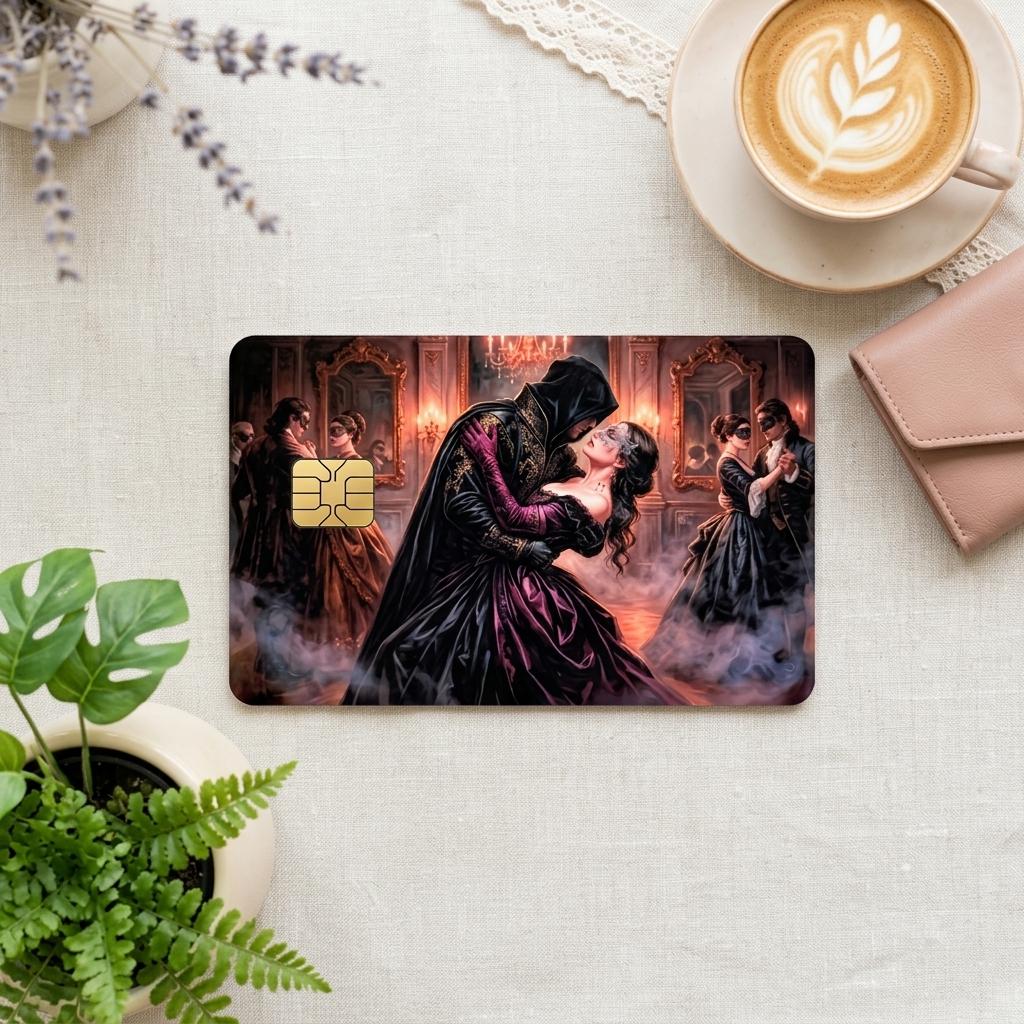 Vampire Masquerade Card Skin, Gothic Ball Dark Romance Cover __etsy:8108872426