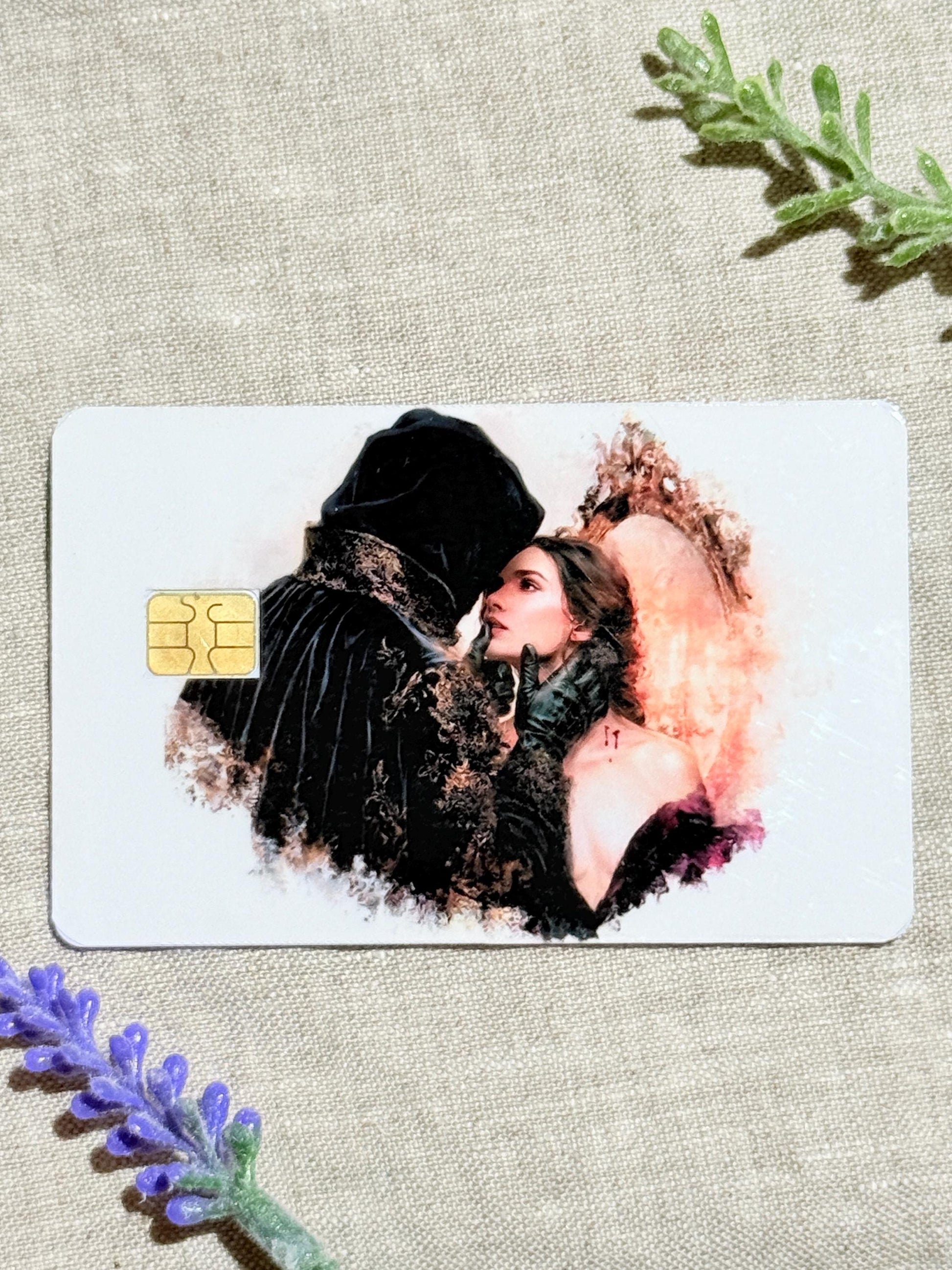 Dark gothic vampire couple card skin by The Sticker Era 3 __etsy:8108850376