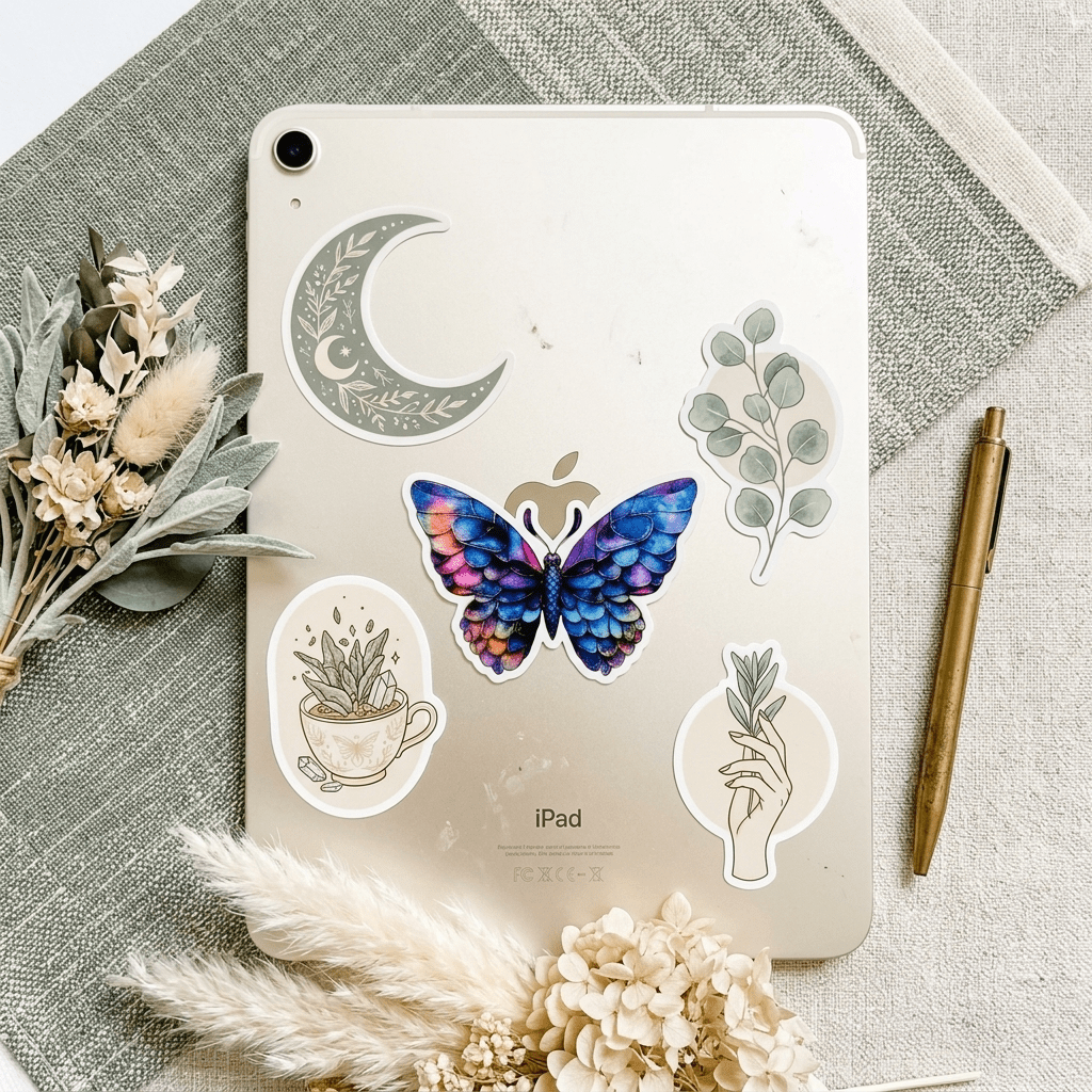 Iridescent Butterfly Sticker – Holographic Fairycore Vinyl Decal – Sticker Era by The Sticker Era