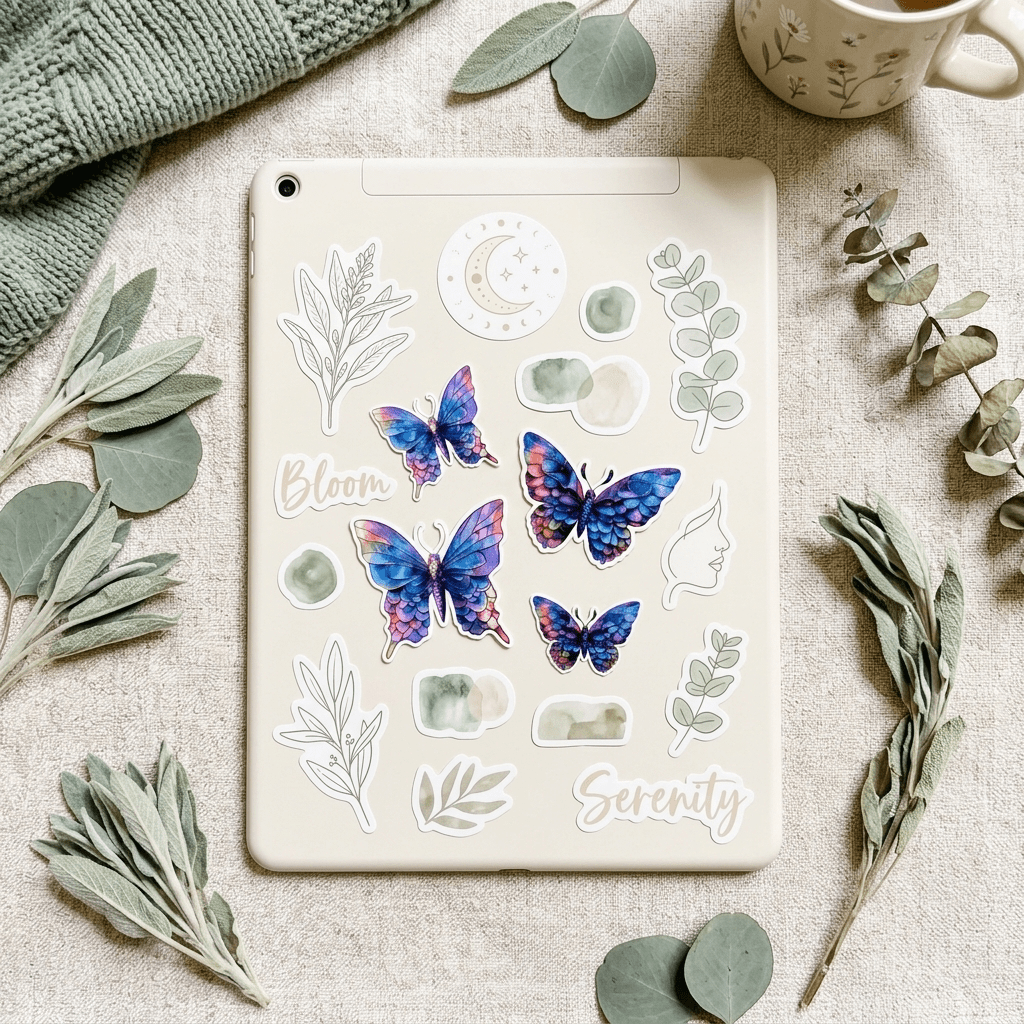 Iridescent Butterfly Sticker – Holographic Fairycore Vinyl Decal – Sticker Era by The Sticker Era
