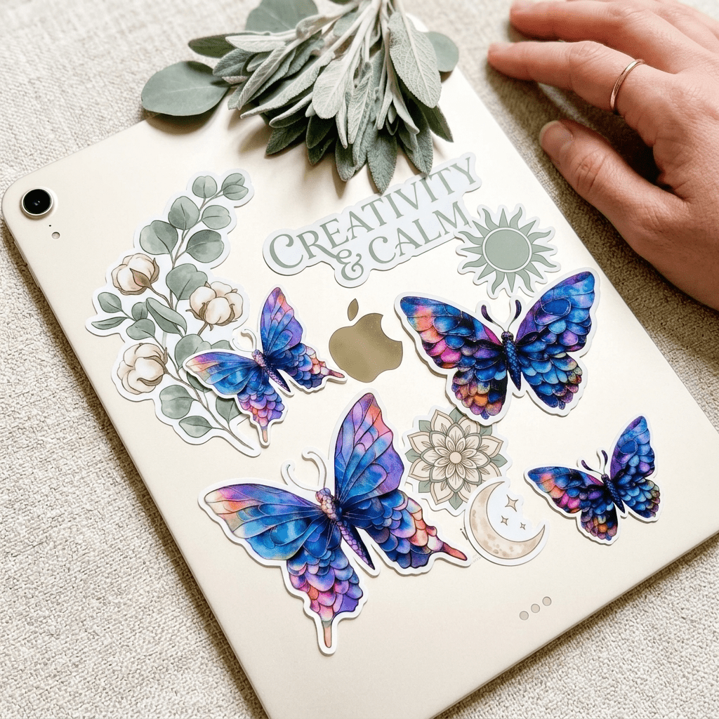 Iridescent Butterfly Sticker – Holographic Fairycore Vinyl Decal – Sticker Era by The Sticker Era