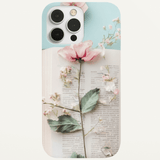 Pressed Flower & Book Page Phone Insert | Cottagecore Art for Clear iPhone Cases by The Sticker Era