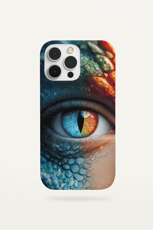 Dragon eye phone case insert for clear iPhone cases - fantasy art design

