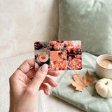 Blush Autumn Collage Card Skin – Soft Fall Photo Grid Debit & Credit Card Sticker by The Sticker Era