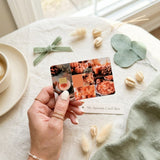 Blush Autumn Collage Card Skin – Soft Fall Photo Grid Debit & Credit Card Sticker by The Sticker Era