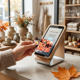 Blush Autumn Collage Card Skin – Soft Fall Photo Grid Debit & Credit Card Sticker by The Sticker Era