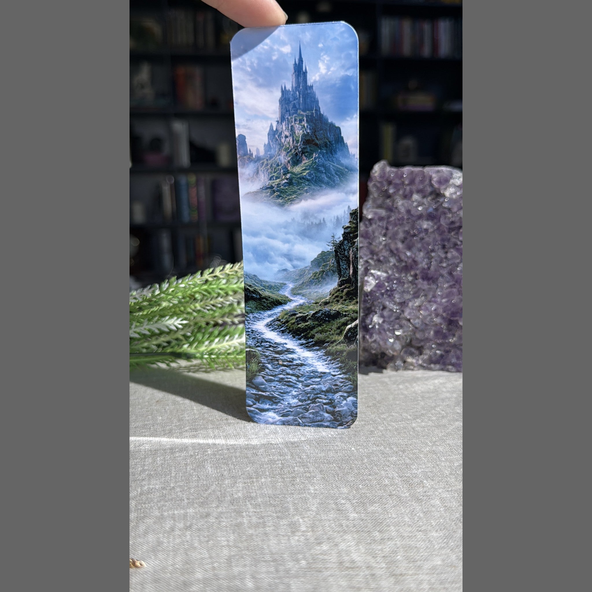 Misty Castle Bookmark – Fantasy Kingdom Laminated Page Marker by The Sticker Era