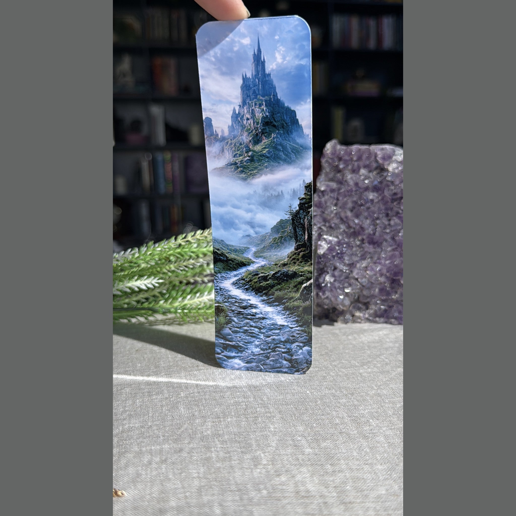 Misty Castle Bookmark – Fantasy Kingdom Laminated Page Marker by The Sticker Era
