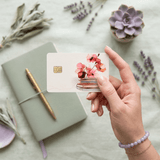 Floral Book Stack Debit Card Skin – Literary Cottagecore Card Cover – Sticker Era by The Sticker Era