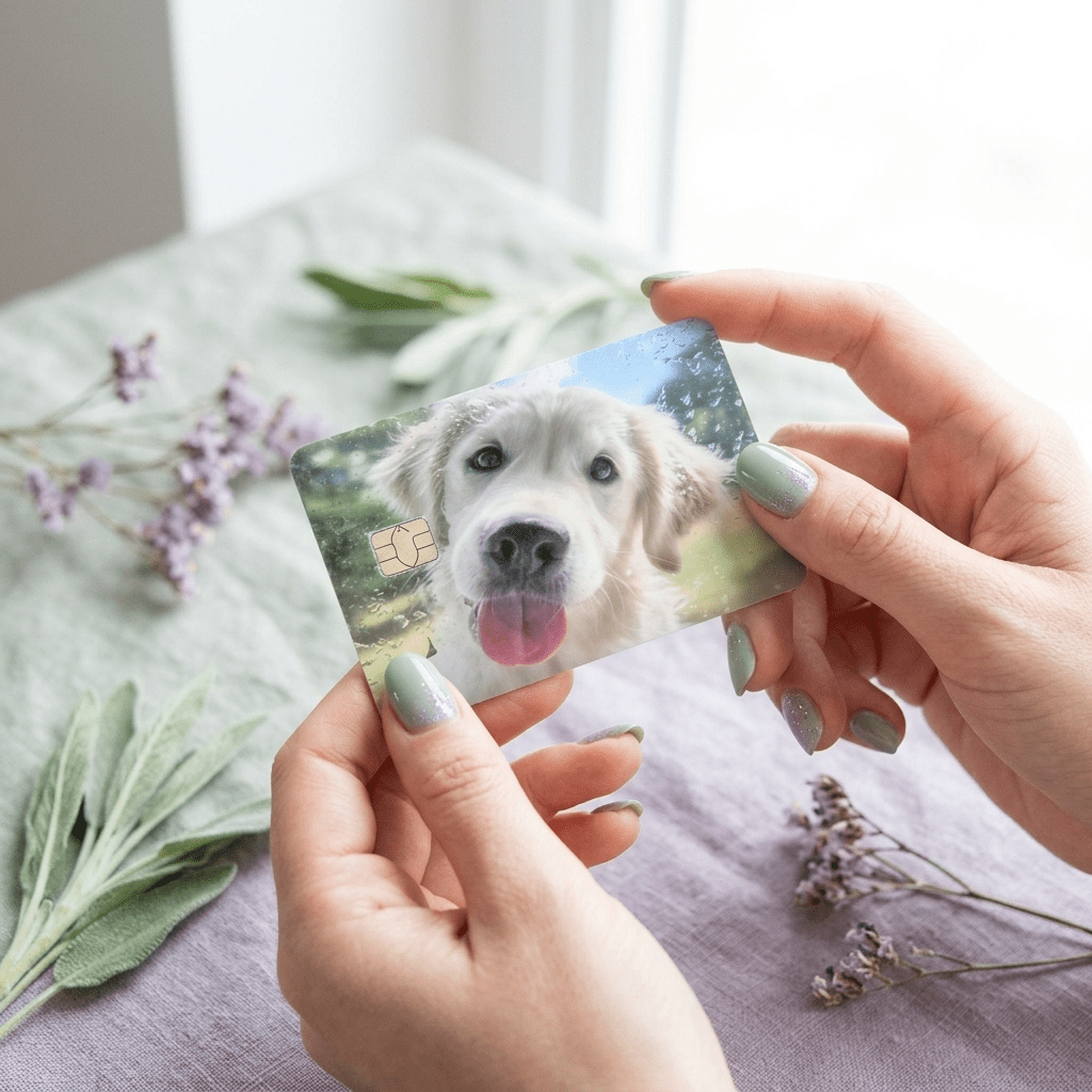 Golden Retriever Card Skin – Funny Dog Meme Debit Card Skin – Sticker Era by The Sticker Era