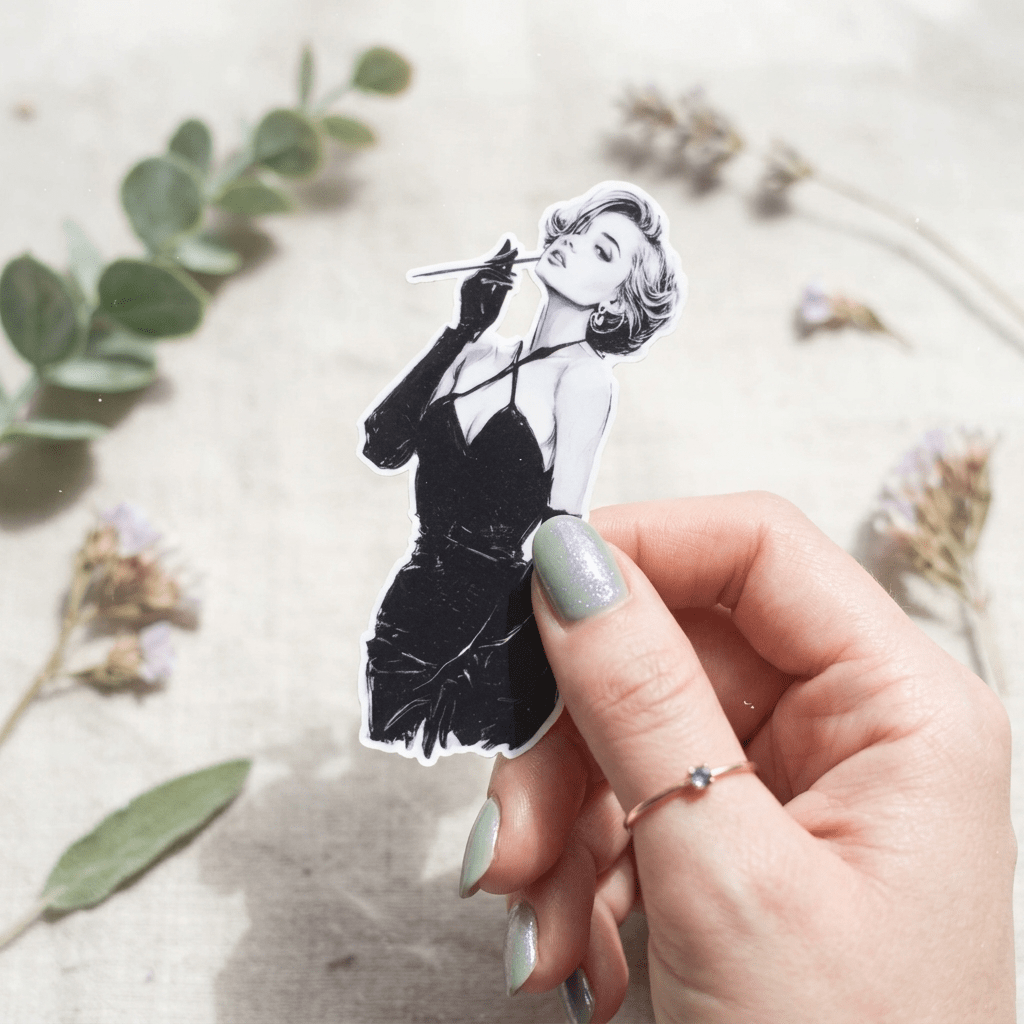 Old Hollywood Glamour Sticker – Vintage Cinema Decal – Sticker Era by The Sticker Era