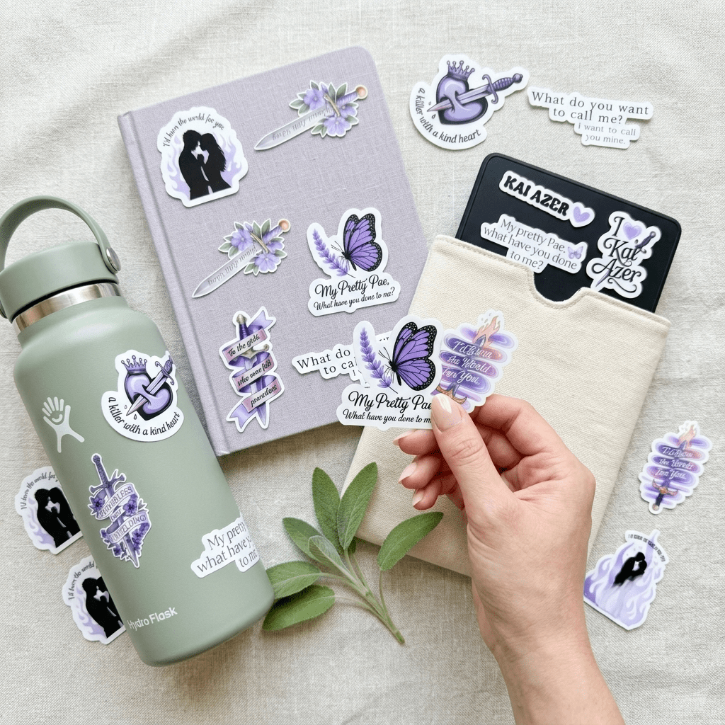 Powerless-Inspired Sticker Set – 11-Piece Romantasy Vinyl Bundle – Sticker Era by The Sticker Era