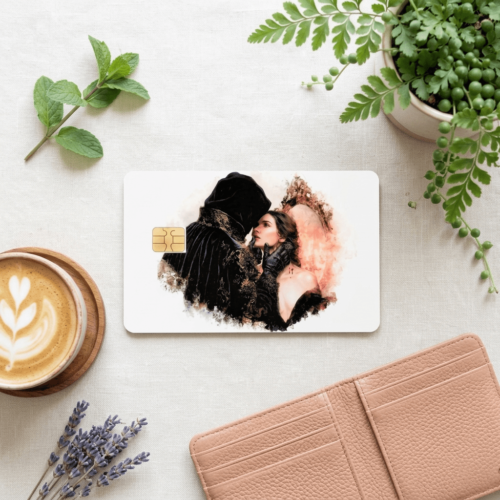 Vampire Romance Debit Card Skin – Dark Gothic Couple Card Cover – Sticker Era by The Sticker Era