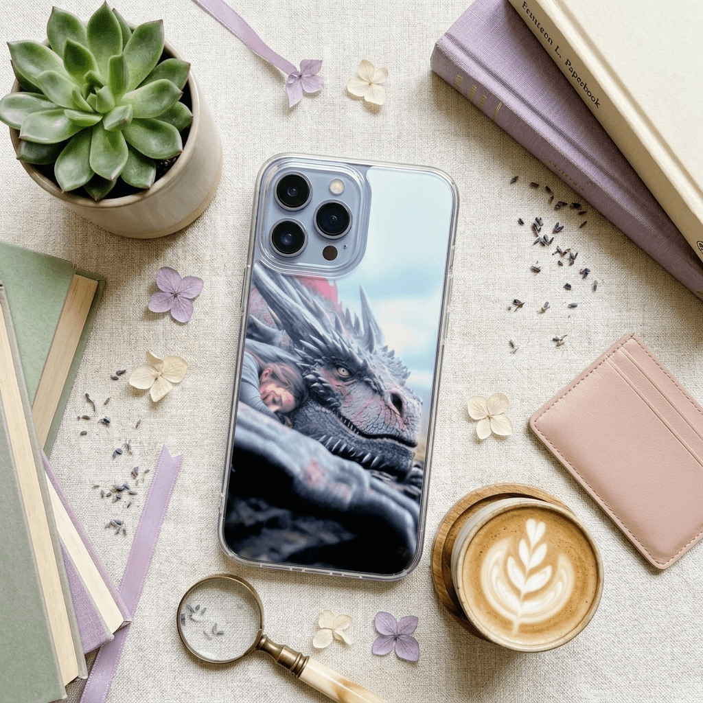 Sleeping Dragon Phone Insert | Cozy Fantasy iPhone Art – Sticker Era by The Sticker Era