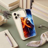 Fire & Ice Warrior Goddess Phone Insert | Fantasy iPhone Art – Sticker Era by The Sticker Era