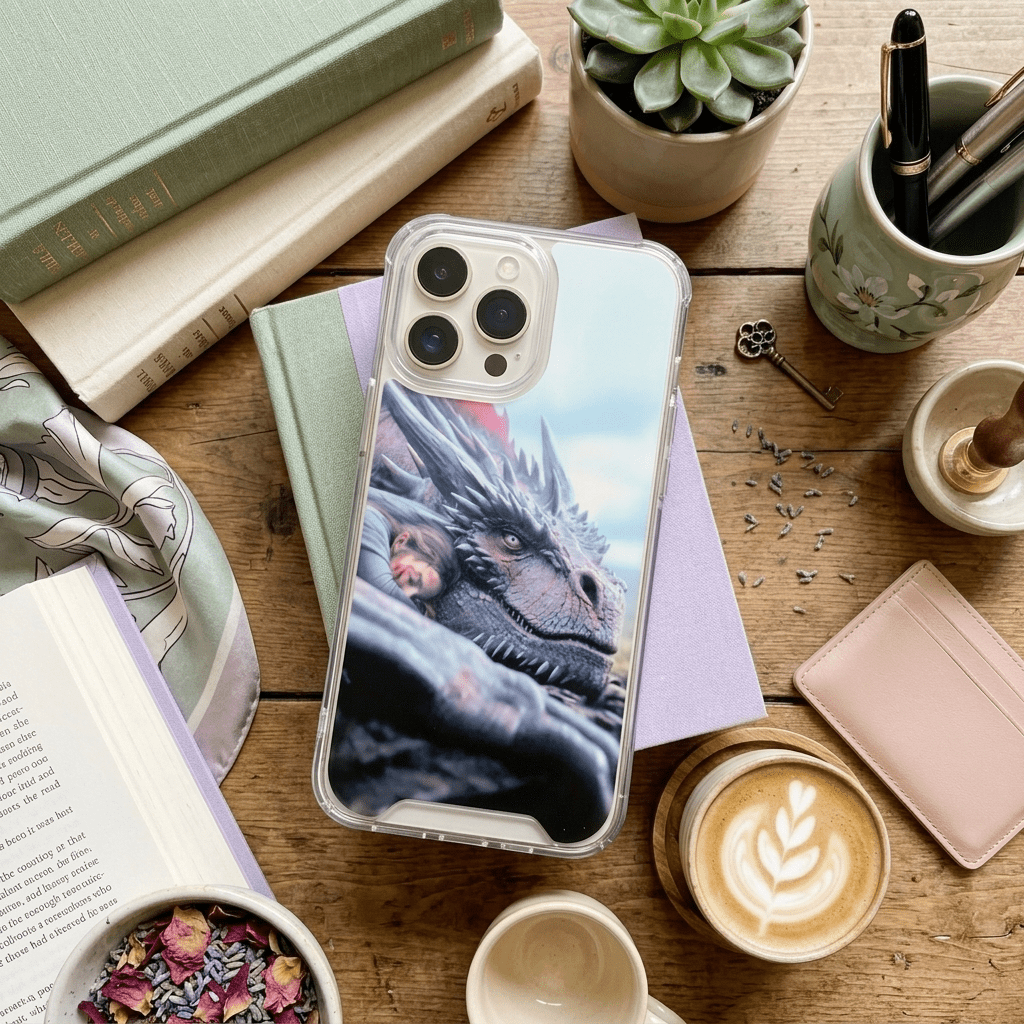 Sleeping Dragon Phone Insert | Cozy Fantasy iPhone Art – Sticker Era by The Sticker Era