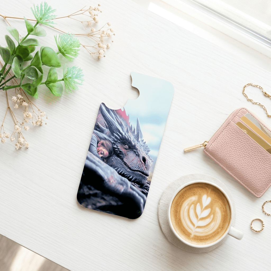 Sleeping Dragon Phone Insert | Cozy Fantasy iPhone Art – Sticker Era by The Sticker Era