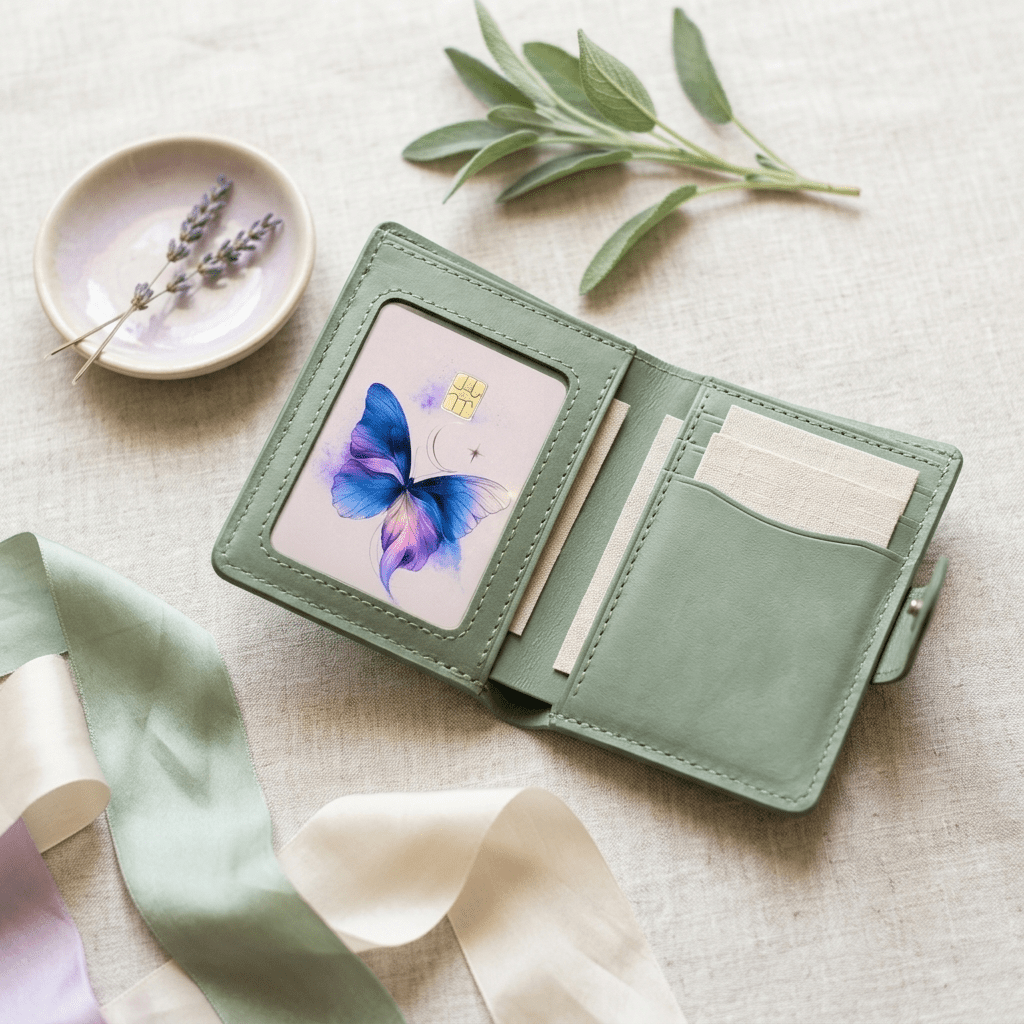 Celestial Butterfly Card Skin – Purple Butterfly Debit Card Skin – Sticker Era by The Sticker Era