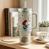 Pastel Mermaid Reading Sticker – Bookish Fantasy Vinyl Decal – Sticker Era by The Sticker Era
