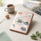 UFO Book Abduction Sticker – Pastel Alien Bookish Decal – Sticker Era by The Sticker Era