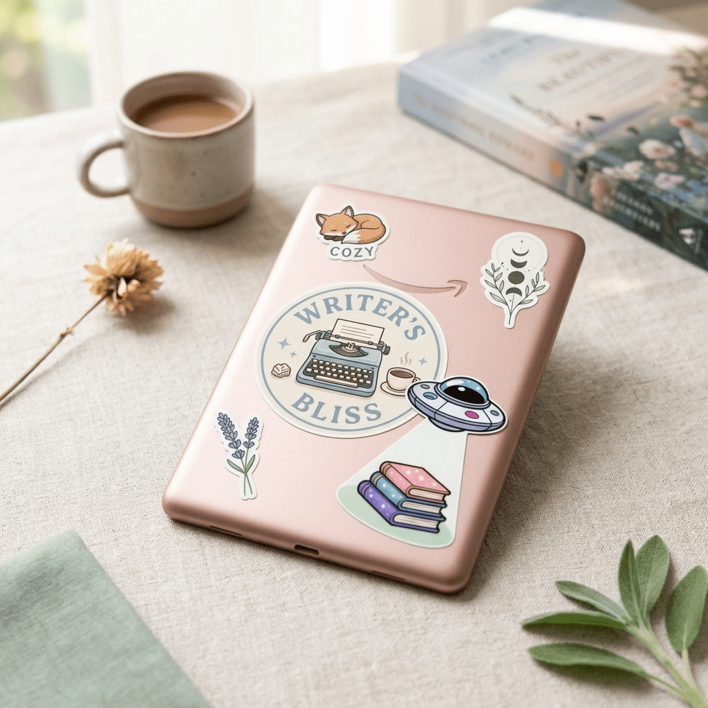 UFO Book Abduction Sticker – Pastel Alien Bookish Decal – Sticker Era by The Sticker Era