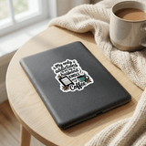 Husband, Kindle & Coffee Sticker | Bookish Reading Addict Humor Vinyl Decal by The Sticker Era