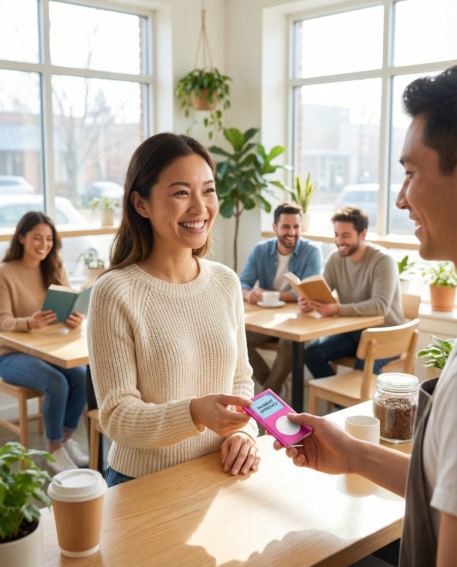 Pink Retro iPod Debit Card Skin | Y2K Nostalgic Vinyl Card Wrap
