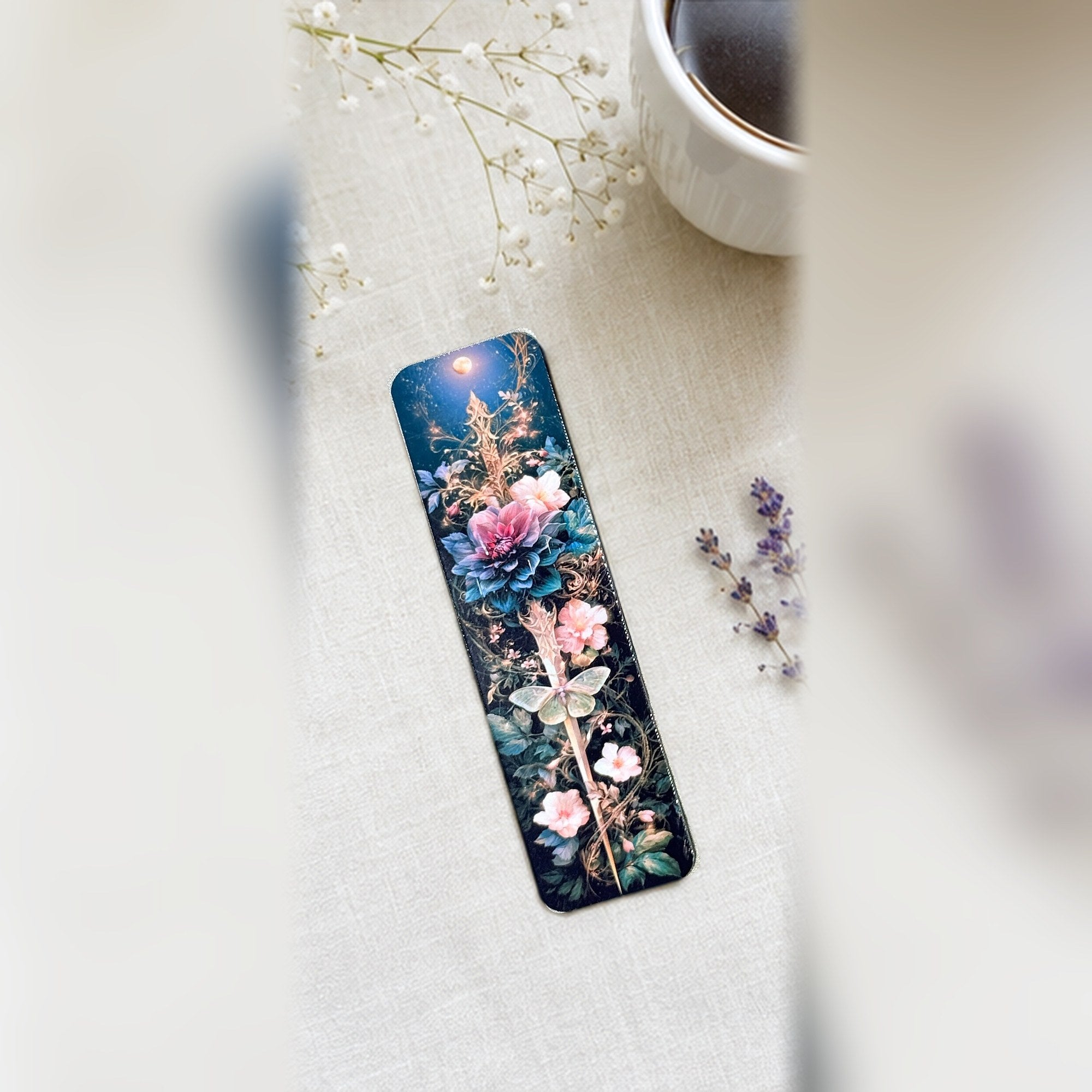 Dagger bookmark with coffee reading ritual by The Sticker Era