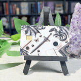 Dark Romance Dragon Card Skin – Black & White Hearts & Sword Debit & Credit Card Sticker by The Sticker Era