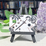 Dark Romance Dragon Card Skin – Black & White Hearts & Sword Debit & Credit Card Sticker by The Sticker Era