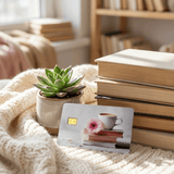 Books and Coffee Floral Card Skin | Bookish Aesthetic by The Sticker Era