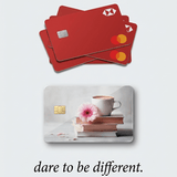 Books and Coffee Floral Card Skin | Bookish Aesthetic by The Sticker Era