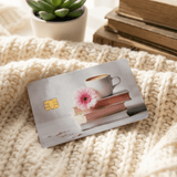 Books and Coffee Floral Card Skin | Bookish Aesthetic by The Sticker Era