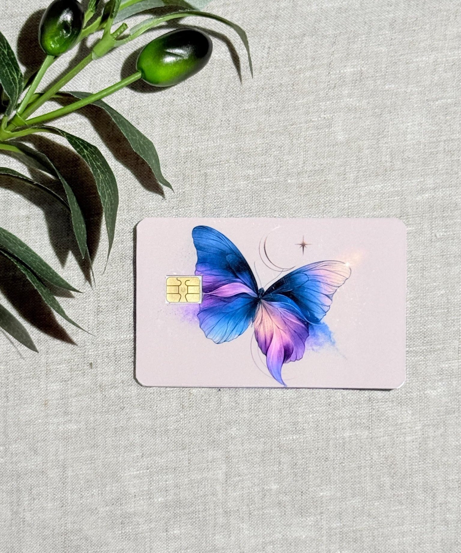 Celestial Butterfly Card Skin – Purple Butterfly Debit Card Skin – Sticker Era by The Sticker Era