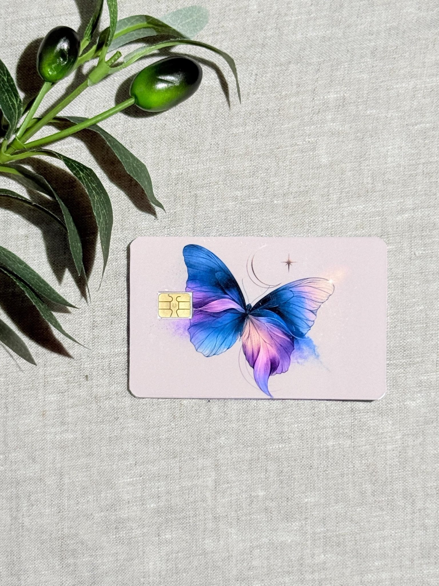 Celestial Butterfly Card Skin – Purple Butterfly Debit Card Skin – Sticker Era by The Sticker Era
