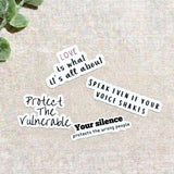 Empowerment Sticker Bundle – 4 Waterproof Vinyl Stickers for Brave Women by The Sticker Era