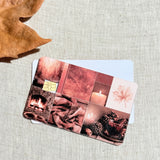 Two fireside autumn card skins stacked to show the standard and sparkle finishes