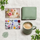 Vintage dahlia love letter card skin and wildflower wax seal card skin by The Sticker Era