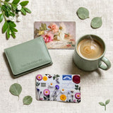 Two floral card skins styled flat lay by The Sticker Era