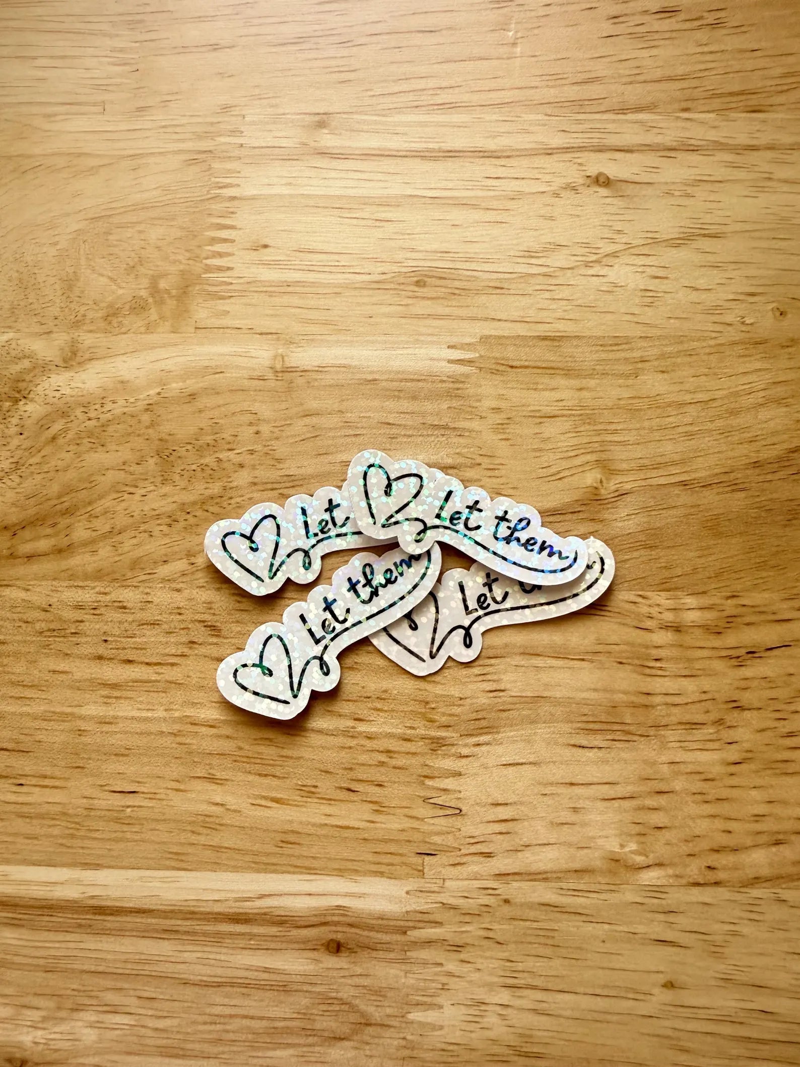 Let them heart vinyl waterproof sticker- self motivation-mental health sticker-decal - The Sticker Era