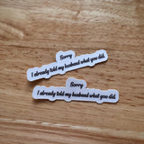 Husband Sticker – Funny Vinyl Decal by The Sticker Era