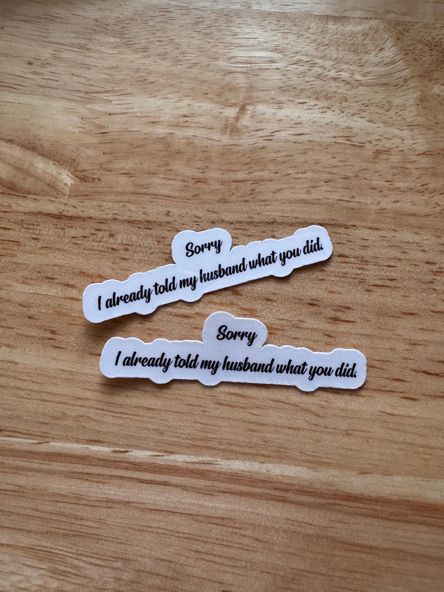 Husband Sticker – Funny Vinyl Decal for Planners & Journals - The Sticker Era