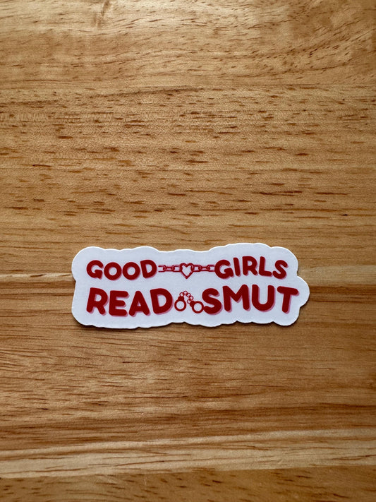 Bookish Girl Vinyl Sticker – Good Girls Read Smut Bookish Decal - The Sticker Era