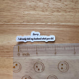 Husband Sticker – Funny Vinyl Decal by The Sticker Era