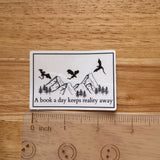 Book a Day Dragon Sticker | Fantasy Reader Vinyl Decal by The Sticker Era