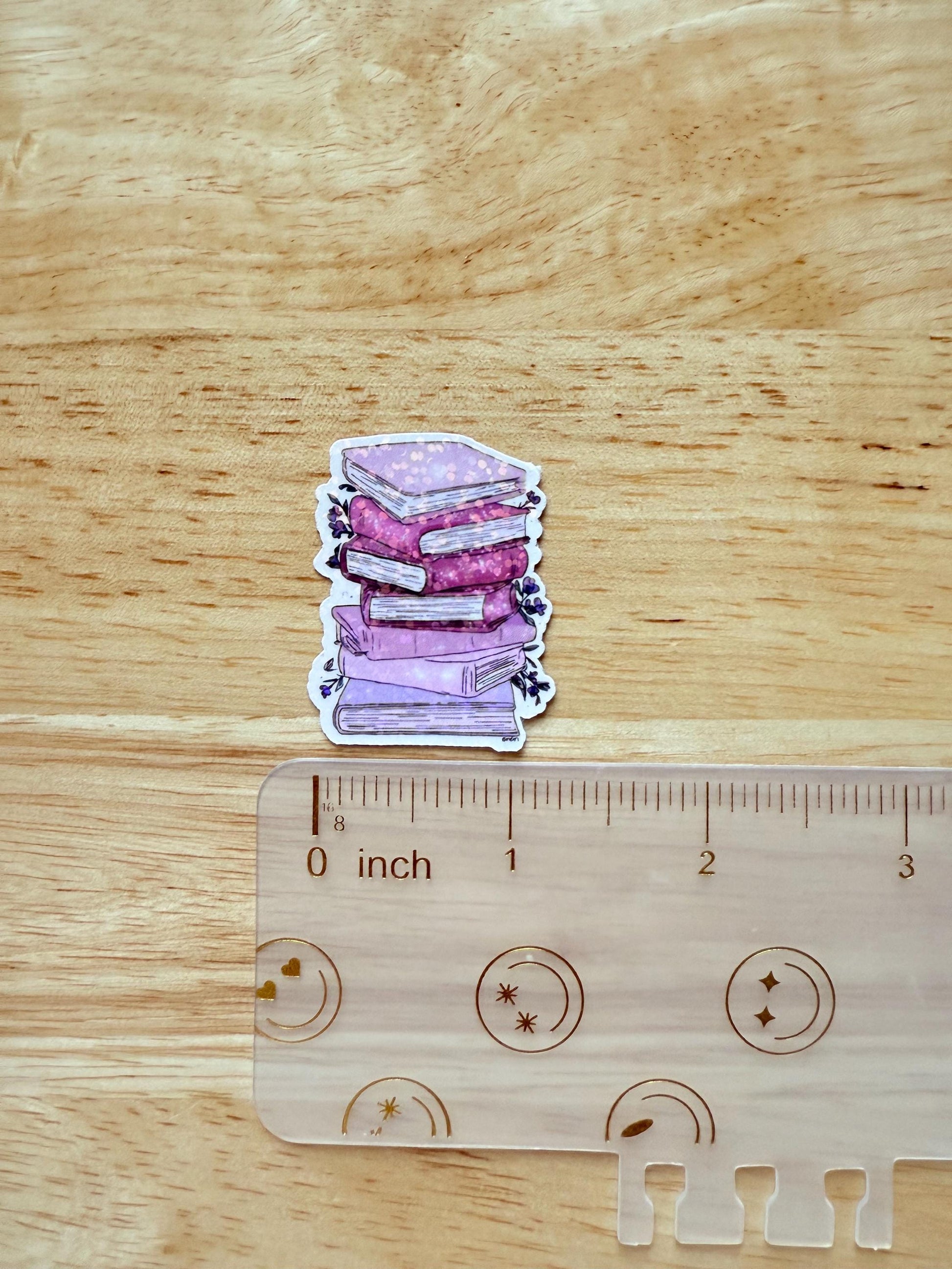 Colorful Book Stack Sticker – Vinyl Decal for Book Lovers, Journals & Planners - The Sticker Era