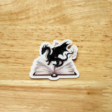 Book Dragon Sticker | Fantasy Reader Vinyl Decal by The Sticker Era